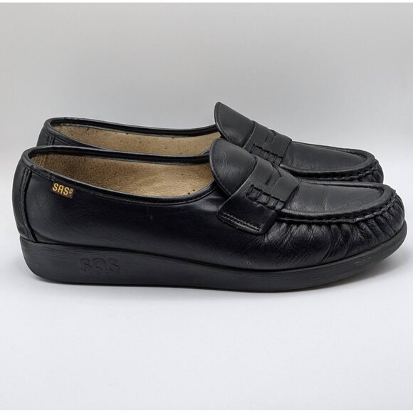 SAS Tripad Comfort Shoes Womens 8.5 M Penny Loafers Black Slip On Casual Comfort - Picture 2 of 8